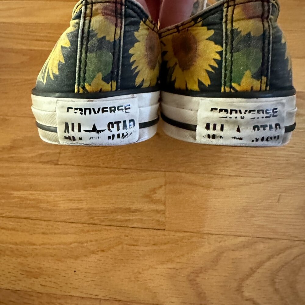 Converse Women's Sunflower Print Low Top Sneakers - Yellow/Black - Picture 9 of 15